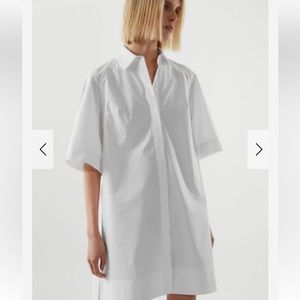 COS grandad button down boxy collared shirt dress